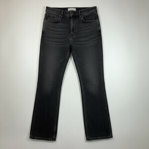 Everlane The Cheeky Bootcut Black Denim Jean HIgh Rise Size 27 Stretch